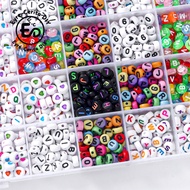 Lintas Limit 4*7 Flat Letter Beads Accessories Color Words Acrylic Accessories Kids Material Loose B
