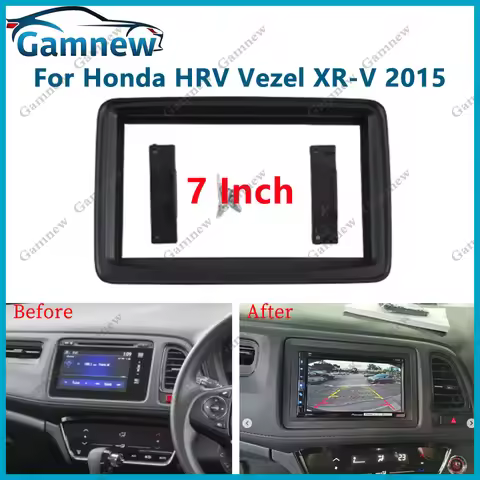 7 inch 2DIN Car Fascia Radio Panel For Honda HR-V Vezel XR-V 2014+ Frame Kit Install Facia Face Plat