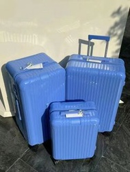 rimowa essential cabin check in M trunk plus size 21" 26" 33" 藍色行李箱三件套