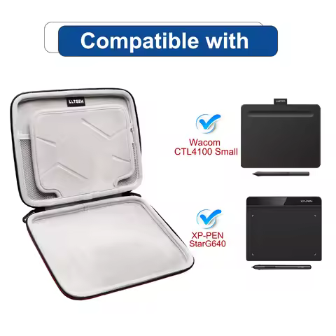 LTGEM Waterproof EVA Hard Case for Wacom CTL4100 Intuos Graphics Drawing Tablet
