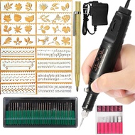 Electric Engraver PenEngraving Tool Kit for Metal Glass Stones Ceramic Plastic Wood Jewelry with Pol