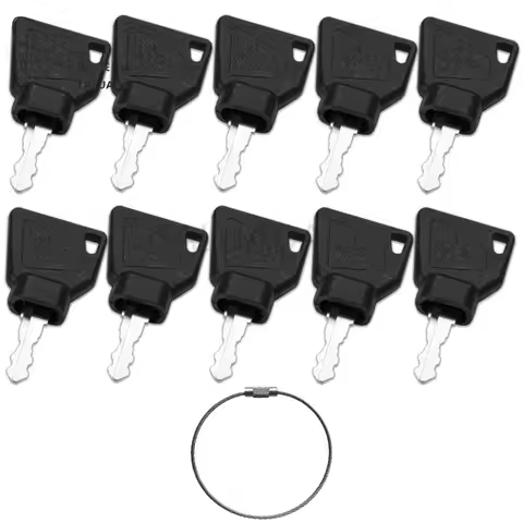 10PCS 70145501 Ignition Keys For JCB 3CX 4CX Backhoe Loaders Excavator Star Key 701/45501 Plastic Al