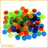[Lovoski1] 100x 19mm Plastic Poker Game Counter Bingo Casino Chips Kids Toy Mixed Color