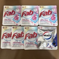 Fab All in One 洗衣珠 (櫻花香味) + Walch Sport 洗衣珠 洗衣球 快潔 威露士9X殺菌洗衣珠 運動型
