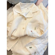 pyjamas women pyjamas Pure Cotton Pajama Set - Spring-Autumn Style Korean-Inspired Long Sleeve Women