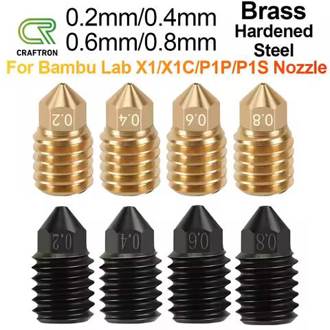 For Bambu Labs Nozzle P1s Nozzles 0.2 0.4 0.6 0.8 bambulab X1c nozzle P1p Bambulabs X1 Carbon for Ba