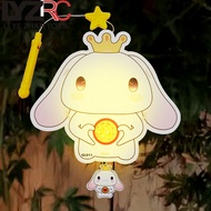 Mid-Autumn Festival cartoon lantern children DIY handmade creative rabbit hand-lit music lantern PVC