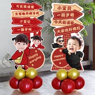 Suit Avatar Arrangement Plate Standing Banquet kt Baby Board Welcome First Year Card Decoration Birt