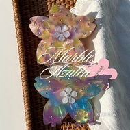 Marble Azalea Claw Clips KHERISA Acetate Flower Hair
