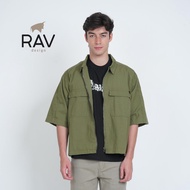 RAV Design Men's Collar Jacket Short Sleeve R91803-3598