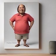 HIASAN DINDING Ai Darto Picture Poster Helmet Wall Decoration MDF Material