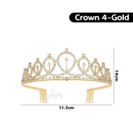 MINIIS PARTY Tiara Crown Tunang Birthday Crown Birthday Girl Selempang Queen Sash Set Birthday Queen