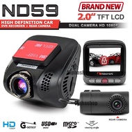 (CLEAR STOCK) NAKAMICHI ND59  2" TFT FHD Car Front&Rear Dash Camera DVR Digital Video Recorder