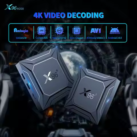 Smart TV Box Android 14 1000M 4K Media Player Amlogic S905X5M Set Top Box 2.4G 5G Dual WIFI Android 