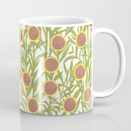 Mug Kopi Pola Bahagia Bunga Matahari