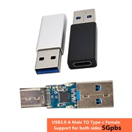 USB3.0 Male to type-c Female Built-In IC Chip Double-Sided Plug Double-Sided Up to 3.0 Speed type-c 