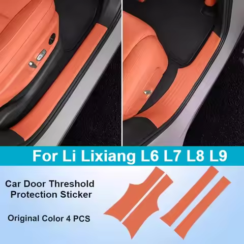 Car Door Threshold Strip Sticker for Li LiXiang L6 L7 L8 L9 2022 2023 2024 Car Door Leather Protecti