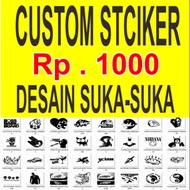 CUSTOMcutting stiker DESIGN AS YOU LIKE FOR COMMUNITY PROMOTIONS ETC. stiker motor stiker basikal st