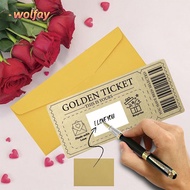 YOLANDA Golden Ticket Scratch- Card, Raffle Gift  Concert Ticket,  Scratch  Ticket with Envelope Par