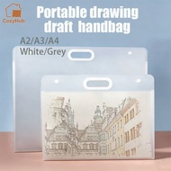 A2/A3/A4Painting Paper Storage Bag Portable Clear Portfolio Bag Painting Paper Storage Beg Simpanan 