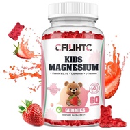 Magnesium Glycinate Magnesium untuk Dewasa dengan Citrate Zinc D3 B12 untuk B & Mood Rasa Strawberi 