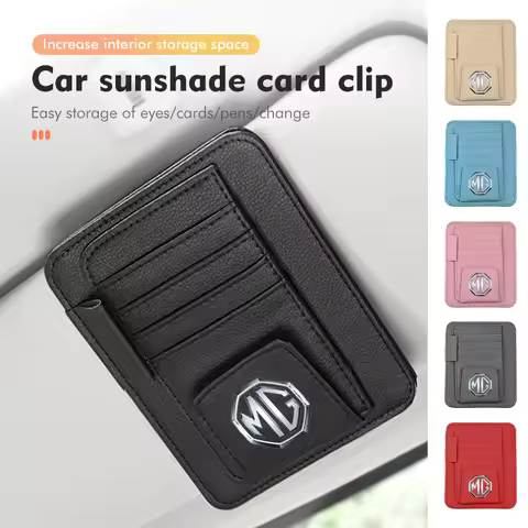 Car Sunshade Card Package Holder Pen Clip Document Clip For MG 3 5 6 7 HS ZS GS Hector TF GT ZR RX5 