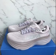 新店特惠HOKA ONE ONE Bondi 8 輕盈緩震 網布織物減震防滑耐磨透氣 低幫跑步鞋 女款 紫色