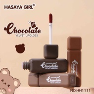 HH1111 เซตลิปกลอส3ชิ้น HASAYA GIRL Chocolate Velvet Lip Gloss มี3โทนสี เกลี่ยง่าย สีสวยชัด ติดทน