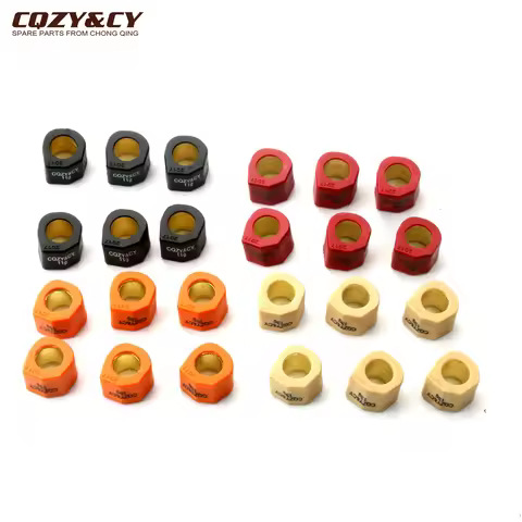 6PC Racing Roller Set Weight 20x17mm 9g 11g 13g 15g For Aprilia Leonardo 125 150 Scarabeo Mot Rotax