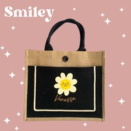 Personalized FREE NAME PRINT Pocket Abaca Bag FREE TWILLY Jute Burlap Bag Trendy COD Logo Company So