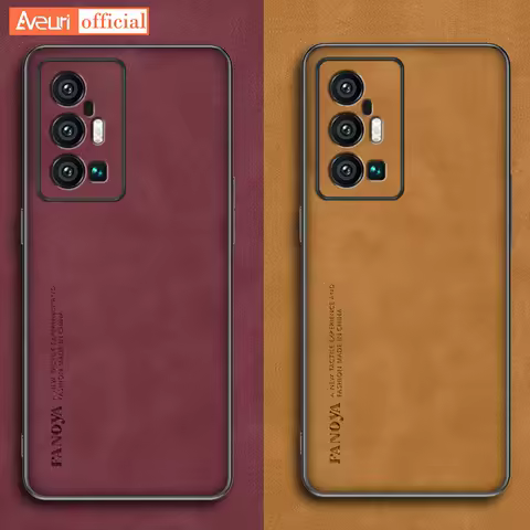 Luxury PU Leather Case For Vivo X80 X50 X60 X70 Pro Plus X Note X51 5G Cover Business Silicone Phone