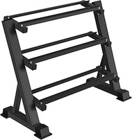 3 Tier Dumbbell Rack, 1200LBS Heavy Duty Weight Rack for Home Gym, Adjustable Storage Organizer for 