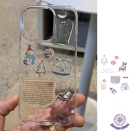 Soft Snowman Bear Watch Sticker Case Realme C53 C55 C31 C35 C21Y C25Y C51 C25s Note 50 5 9i 5i C3 C1