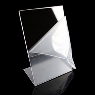 Desktop L-shaped Mica Menu Board – Mica Menu Shelf A4 A5 A6, QR Code Board 10x20cm – Model M4