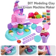 DIY Modeling Clay Ice cream Maker Machine Playset for Kids Children