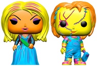 Funko Pop! Bride of Chucky: Chucky & Tiffany Blacklight Hot Topic Exclusive 2-Pack Funko Pop! Bride 