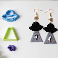 Alien Abduction Polymer Clay Cutter Set