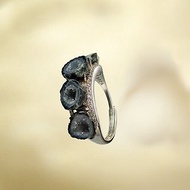 瑪瑙晶洞聚寶盆活口戒指 隨形原石標本 手工指環 S925銀 自信活力