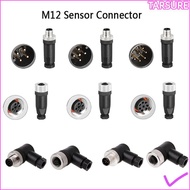 TARSUR M12 Sensor Connector, Male Female Socket Connector M12 Aviation Plug, M12 Sensor Cable Connec