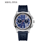 Solvil et Titus W06-03236-017 Men's Quartz Analogue Watch in Blue Dial and Leather Strap