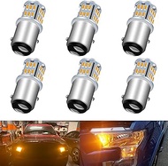 UNXMRFF Super Bright Upgraded 2357 1157 LED Bulb Amber for Turn Signal lights 2057 2057A 7528 BAY15D