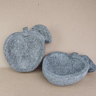 Mini Apple Character Mortar + Pestle Inul Andesite Gunung Merapi Stone | Unique, Cute, and Funny Sam