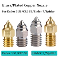 2pcs Spider Nozzles Ender-7 Plated Copper Nozzle 3D Printer Parts M6 Thread Brass Nozzles For Ender 