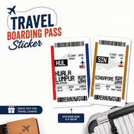 Luggage Sticker Travel Boarding Pass Waterproof Airline Ticket Vinyl Decal | Baggage, Laptop & Noteb