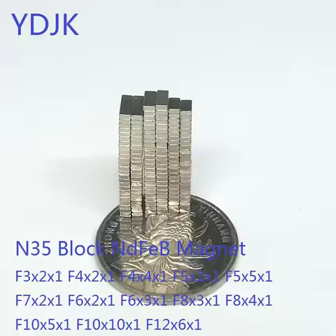 50PCS/LOT N35 Block Thin Neodymium Magnet 3*2*1 4*2*1 5*5*1 6*3*1 Strong NdFeB Permanent Magnets 4x4