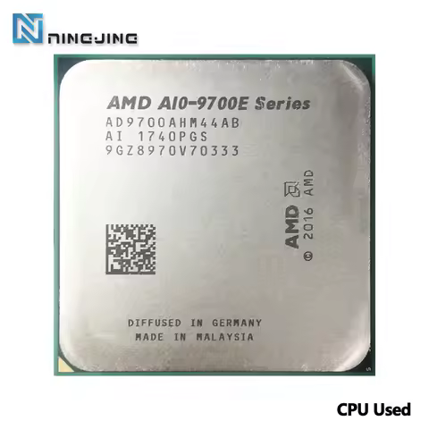 AMD A10-Series A10-9700E A10 9700E 3.0 GHz Used Quad-Core CPU AD9700AHM44AB / AD9700AHM44AB Socket A