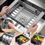 Dish Drainer Stainless Steel Sink Drain Dish Rack Fruit Vegetable Drainer Kitchen Tableware Dish Dra