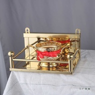 Small Metal Home Altar for Worship, Titanium Stainless Steel Wall-Mounted Altar, Simple Style Wealth