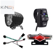 EBike Headlight Taillight DK336 Set ABS+Metal Modification Parts for 36V 48V 52V 60V