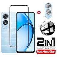 2in1 Tempered Glass Film For Oppo A60 4G 2024 Screen Protector Soft HD Camera Lens Film For Oppo a60